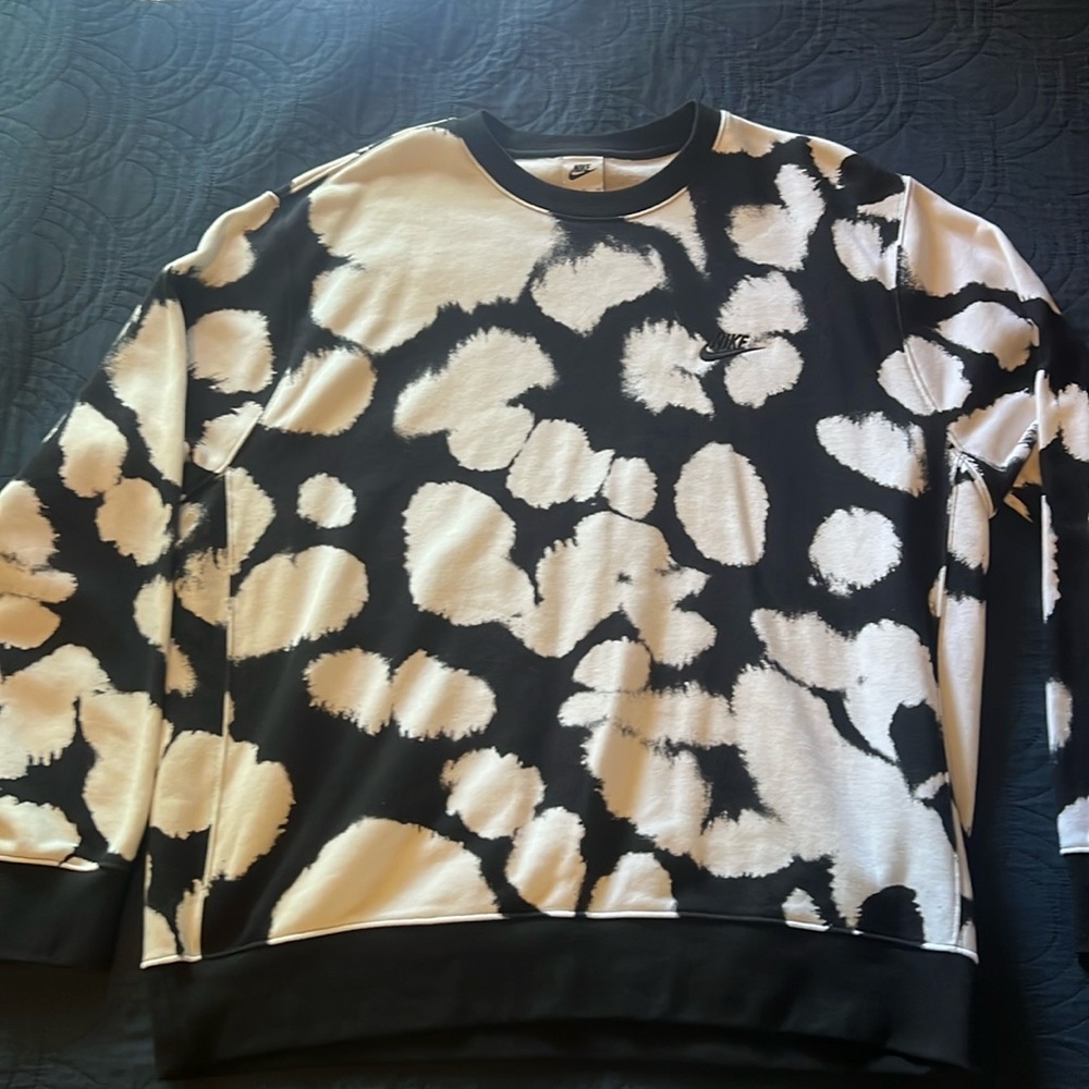 Nike Sportswear Terry Tie Dye Sweater Black/White - XL
